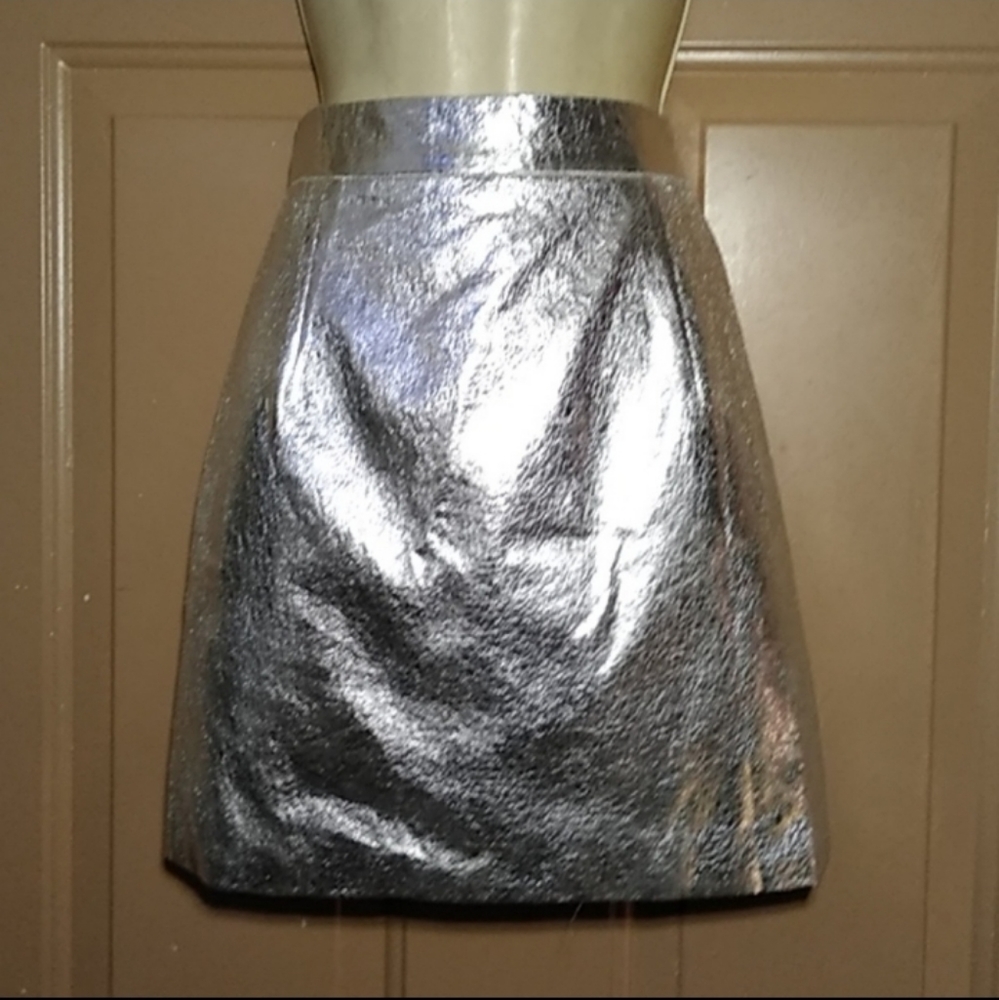 Nasty Gal Glamorous Silver Skirt